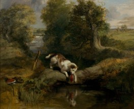 Der Hund und der Schatten | Landseer | Gemälde Reproduktion