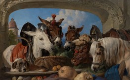 A Group of Animals, Geneva, 1851 by Landseer | Painting Reproduction