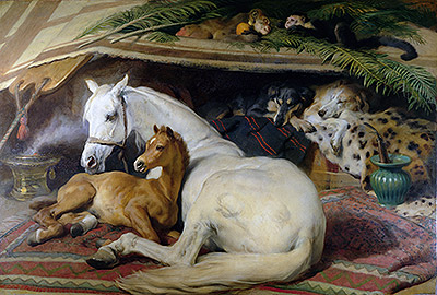 The Arab Tent, 1866 | Landseer | Painting Reproduction