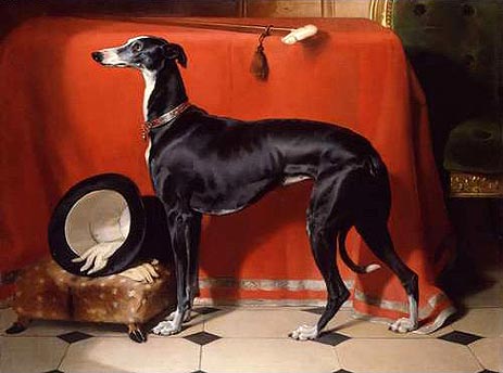 Eos, A Favorite Greyhound of Prince Albert, 1841 | Landseer | Gemälde Reproduktion