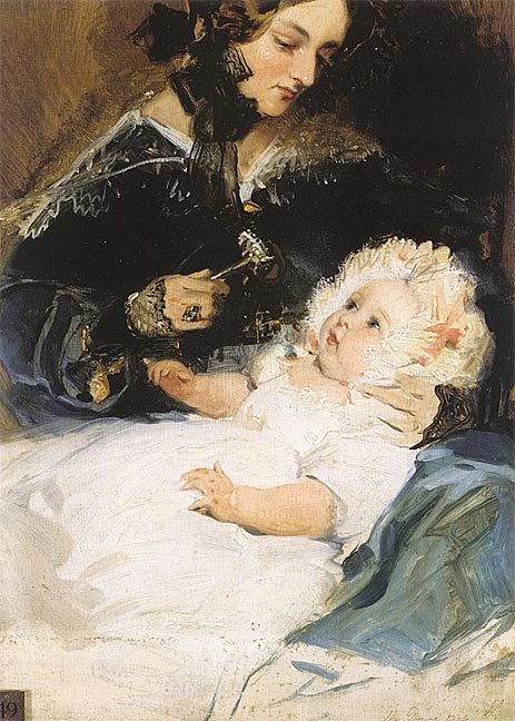 The Duchess of Abercorn and her Daughter, 1834 | Landseer | Painting Reproduction