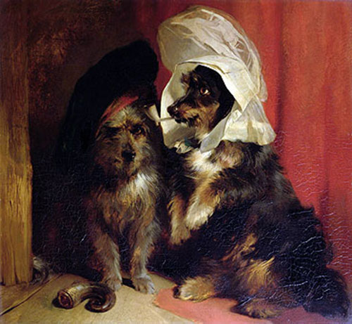 Comical Dogs, 1836 | Landseer | Gemälde Reproduktion