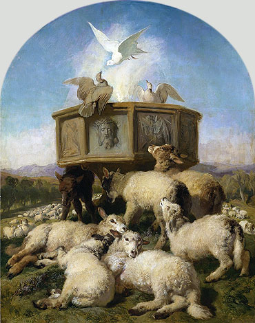 The Baptismal Font, c.1870 | Landseer | Gemälde Reproduktion