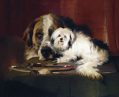 Quiz, 1839 | Landseer | Gemälde Reproduktion