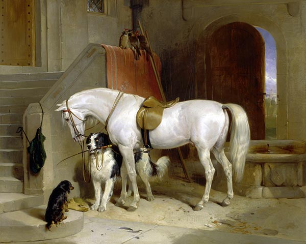 Favourites, the Property of H.R.H. Prince George ..., c.1834/35 by Landseer | Painting Reproduction