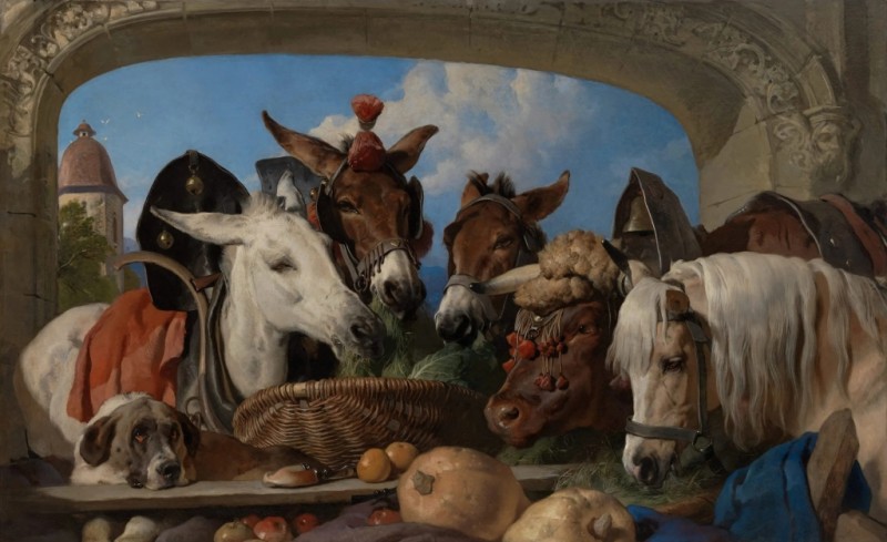 A Group of Animals, Geneva, 1851 | Landseer