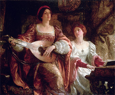 The Duet, n.d. by Frank Dicksee | Painting Reproduction