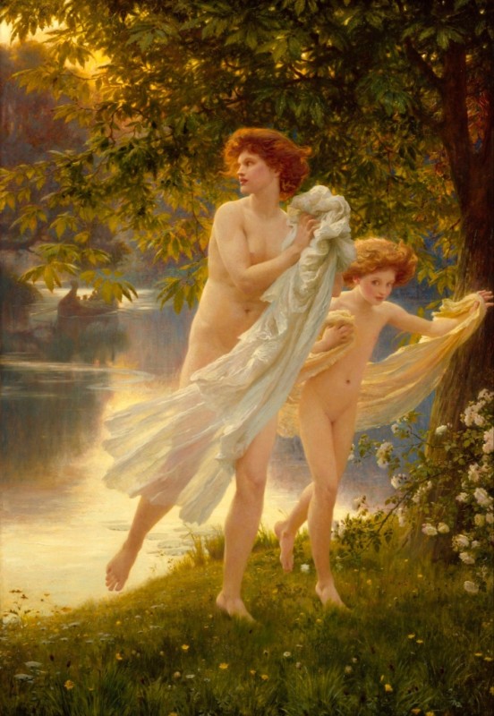 Erschreckt, 1892 | Frank Dicksee