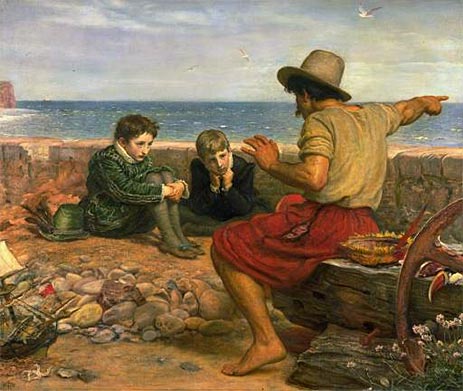 Die Kindheit von Raleigh, 1870 | Millais | Gemälde Reproduktion