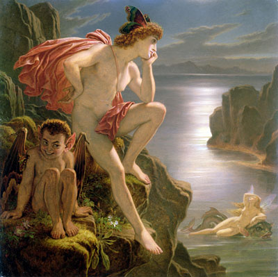 Oberon and the Mermaid, undated | Joseph Noel Paton | Gemälde Reproduktion