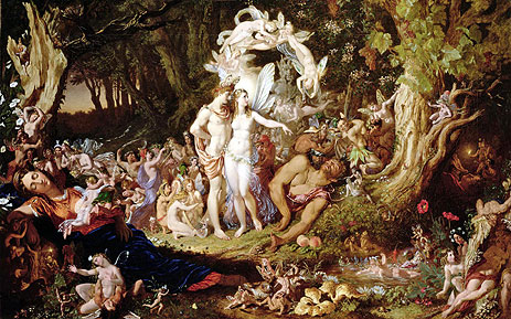 The Reconciliation of Oberon and Titania, 1847 | Joseph Noel Paton | Gemälde Reproduktion