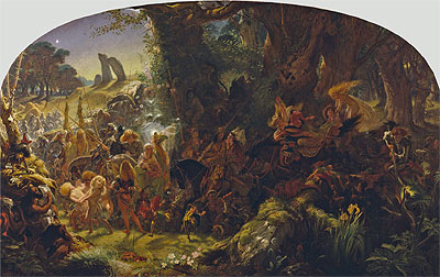 The Fairy Raid: Carrying off a Changeling - Midsummer Eve, 1867 | Joseph Noel Paton | Painting Reproduction