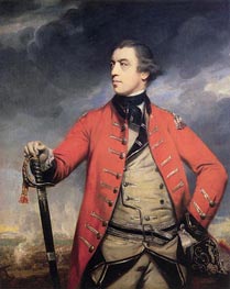 Portrait of General John Burgoyne, c.1766 by Reynolds | Painting Reproduction