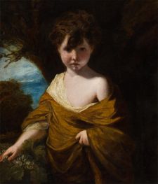 Junge mit Weintrauben, 1773 von Reynolds | Gemälde-Reproduktion