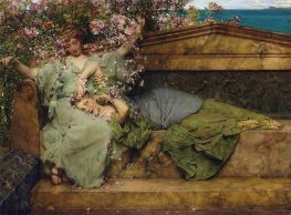 In a Rose Garden, 1889 von Alma-Tadema | Gemälde-Reproduktion