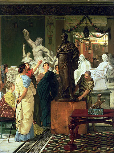 A Sculpture Gallery in Rome at the Time of Augustus, 1867 | Alma-Tadema | Gemälde Reproduktion