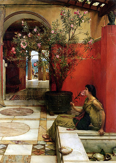 An Oleander, 1882 | Alma-Tadema | Painting Reproduction