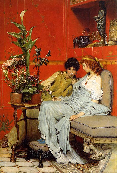 Confidences, 1869 by Alma-Tadema | Painting Reproduction