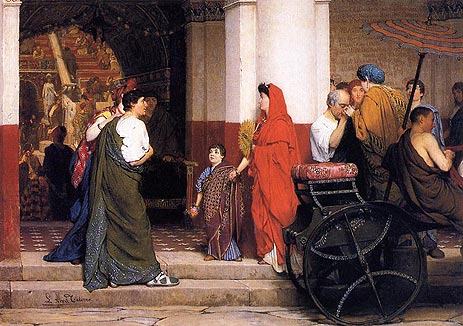Entrance to a Roman Theater, 1866 by Alma-Tadema | Painting Reproduction
