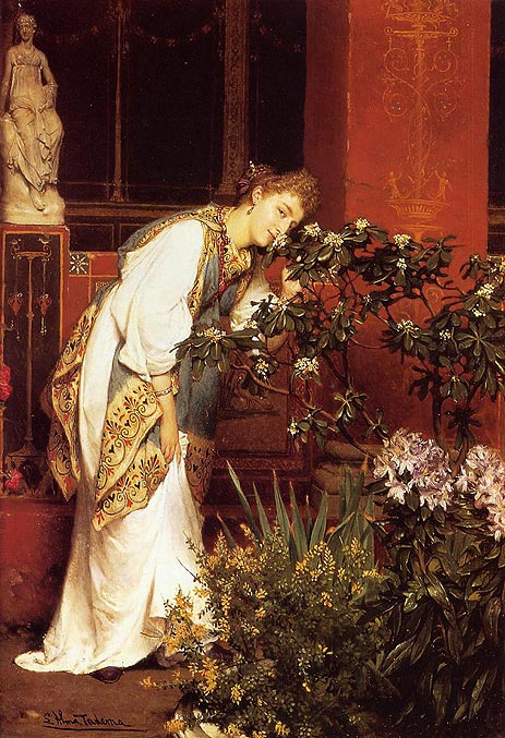 In the Peristyle, 1866 | Alma-Tadema | Painting Reproduction