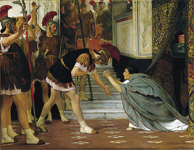 Proclaiming Claudius Emperor, 1867 | Alma-Tadema | Gemälde Reproduktion