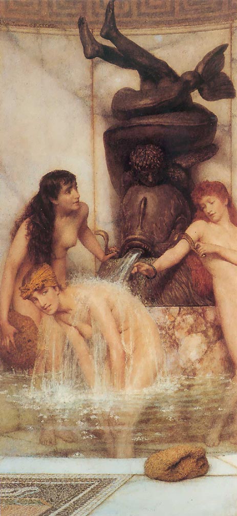 Strigils and Sponges, 1879 by Alma-Tadema | Painting Reproduction