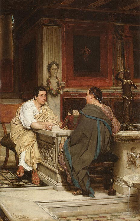The Discourse, n.d. by Alma-Tadema | Painting Reproduction