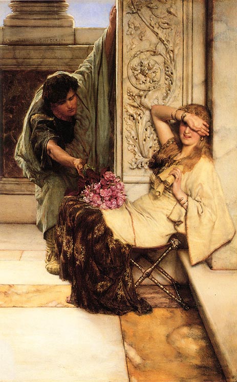 Shy, n.d. by Alma-Tadema | Painting Reproduction