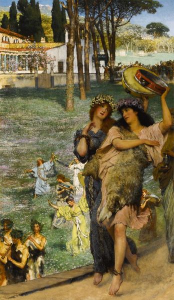 Frühlingsfest (Auf dem Weg zum Ceres-Tempel), 1879 | Alma-Tadema | Gemälde Reproduktion