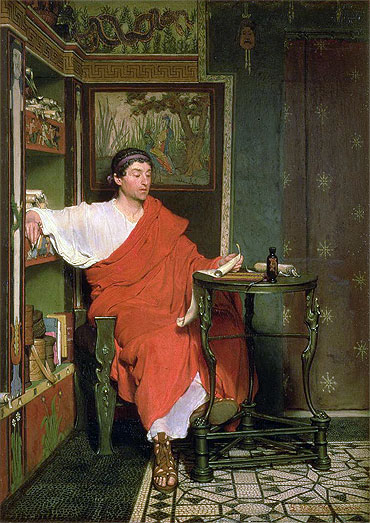 Ein römischer Schreiber | Alma-Tadema | Gemälde Reproduktion