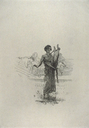 The Itinerant Harpist, 1878 | Alma-Tadema