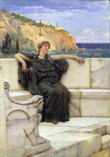 Resting (Daydreaming) | Alma-Tadema | Painting Reproduction