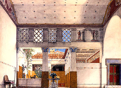 Interior of Caius Martius's House | Alma-Tadema | Painting Reproduction