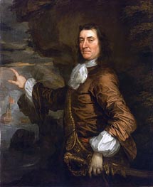 Flagmen of Lowestoft: Admiral Sir Thomas Allin, 1665 by Peter Lely | Painting Reproduction