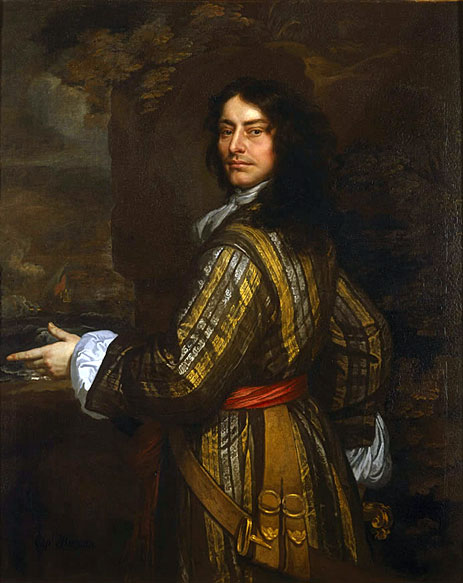 Flagmen of Lowestoft: Admiral Sir John Harman, 1666 by Peter Lely | Painting Reproduction