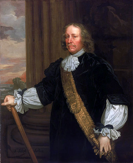 Flagmen of Lowestoft: Vice-Admiral Sir Joseph Jordan, 1666 by Peter Lely | Painting Reproduction