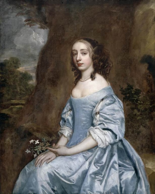 Peter Lely | Portrait of a Lady in Blue Holding a Flower, c.1660 Portrait of a Lady in Blue Holding a Flower, c.1660 | Peter Lely