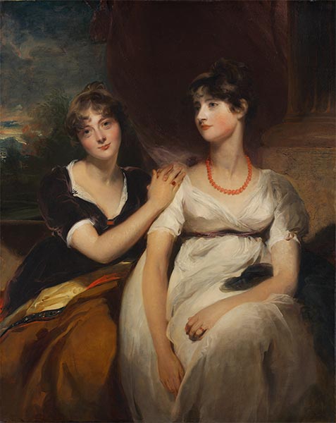 Porträt von Charlotte und Sarah Carteret-Hardy, 1801 | Thomas Lawrence | Gemälde Reproduktion