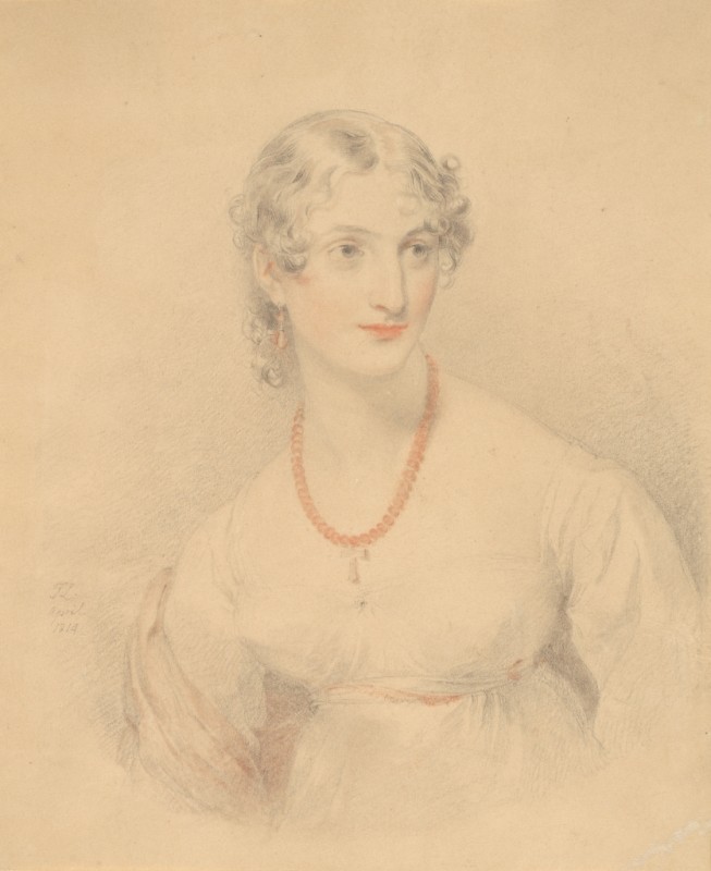 Porträt einer jungen Dame mit einer Bernsteinkette, 1814 | Thomas Lawrence
