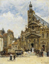 Wedding in St. Etienne du Mont, c.1878/80 by Lepine | Painting Reproduction