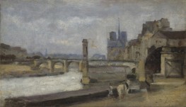 The Pont de la Tournelle, Paris | Stanislas Lépine | Painting Reproduction