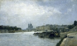 The Île de la Cité and the Île Saint-Louis, Seen from the Pont d'Austerlitz | Lepine | Painting Reproduction