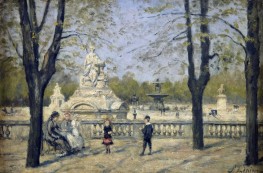 The Place de la Concorde, View from the Tuileries Terrace | Lepine | Painting Reproduction