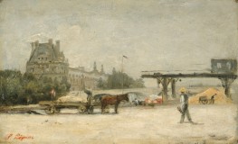 View of the Louvre | Lepine | Painting Reproduction