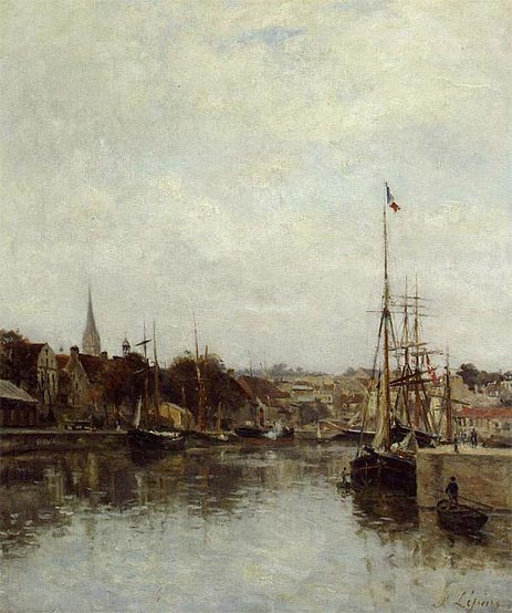 Caen, The Dock of Saint-Pierre, c.1860/64 | Lepine | Gemälde Reproduktion