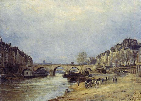 The Seine at Pont Marie, c.1874/77 | Lepine | Painting Reproduction