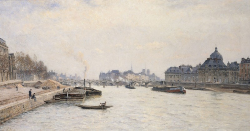 Lepine | The Pont des Arts, View from the Pont Royal, 1884 The Pont des Arts, View from the Pont Royal, 1884 | Lepine