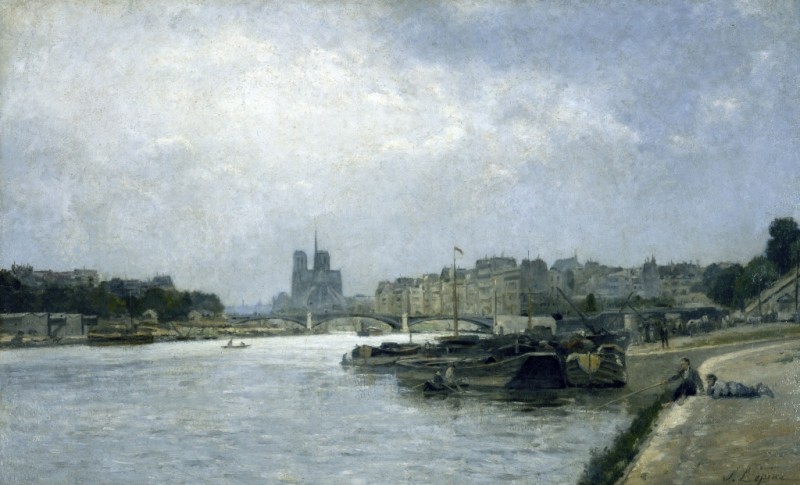 Lepine | The Île de la Cité and the Île Saint-Louis, Seen from the Pont d'Austerlitz, 1880 The Île de la Cité and the Île Saint-Louis, Seen from the Pont d'Austerlitz, 1880 | Lepine