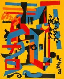 Something on the 8 Ball, c.1953/54 by Stuart Davis | Painting Reproduction