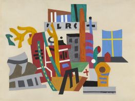 New York Waterfront, 1938 by Stuart Davis | Painting Reproduction